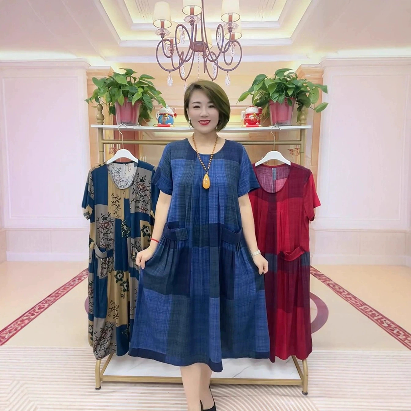 遮肚減齡連衣裙